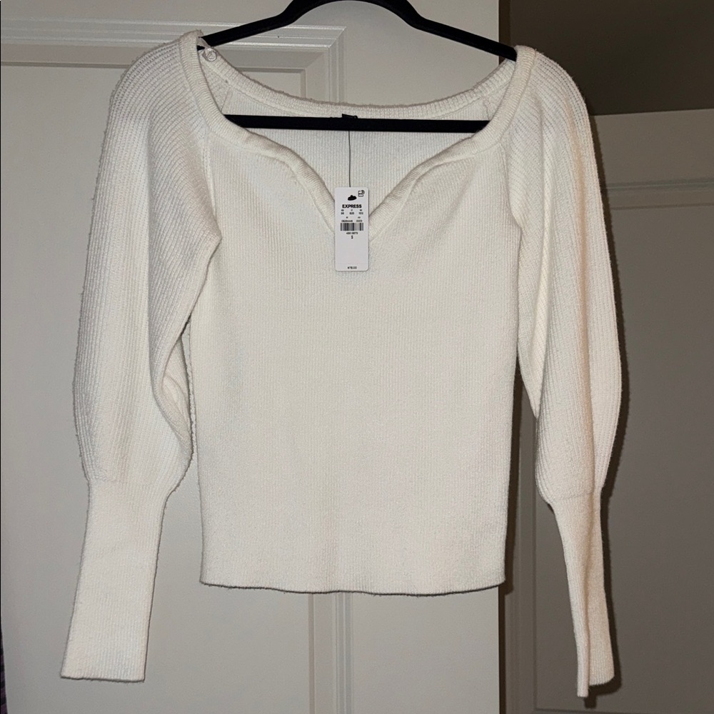 Express white Knit Sweater